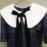 Baby Laper collar Tartan plaids